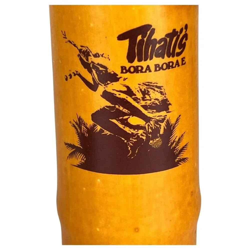 2 VTG Hawaiian Tiki Mug Tihatis Bora Bora E Dance‎ Troup Beachcomber Restaurant